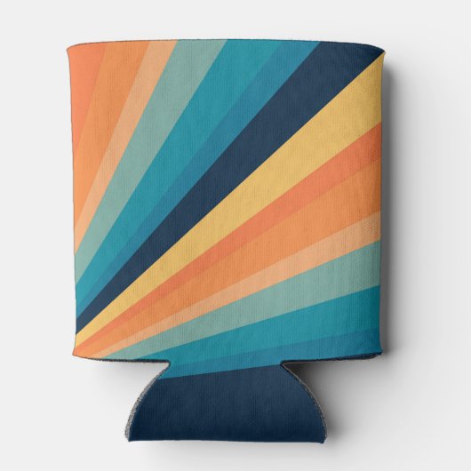 Retro-Sonnenstrahlen Dosenkühler (Rückseite)