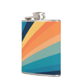 Retro-Sonnenstrahlen Flachmann (Links)