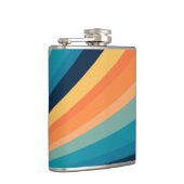 Retro-Sonnenstrahlen Flachmann (Rechts)