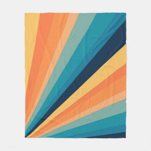 Retro-Sonnenstrahlen Fleecedecke