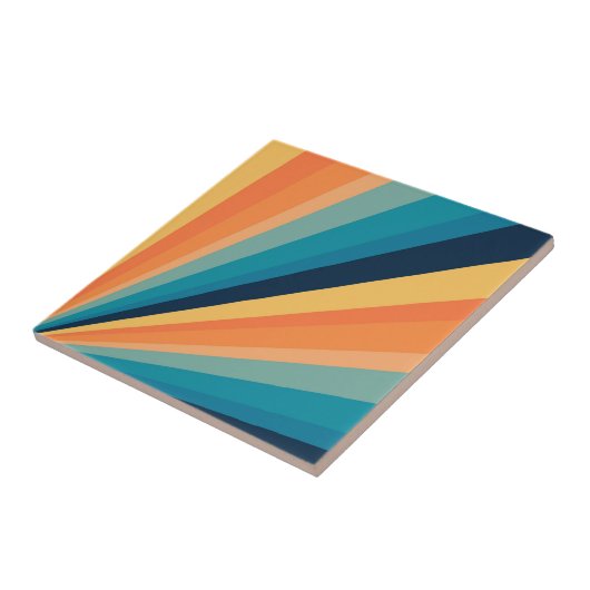 Retro-Sonnenstrahlen Fliese (Seite)