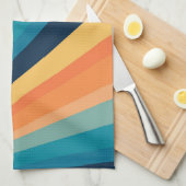 Retro-Sonnenstrahlen Geschirrtuch (Viertel Falte)