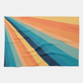 Retro-Sonnenstrahlen Geschirrtuch (Horizontal)