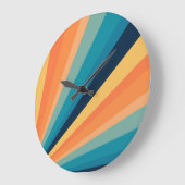 Retro-Sonnenstrahlen Große Wanduhr (Winkel)