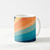 Retro-Sonnenstrahlen Kaffeetasse (VorderseiteRechts)