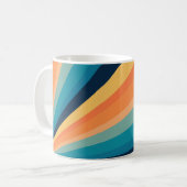 Retro-Sonnenstrahlen Kaffeetasse (Vorderseite Links)