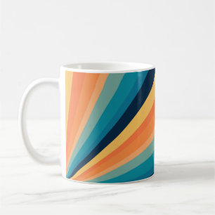 Retro-Sonnenstrahlen Kaffeetasse