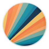 Retro-Sonnenstrahlen Keramikknauf (Vorderseite)