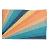 Retro-Sonnenstrahlen Kissenbezug (Rückseite)