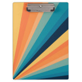 Retro-Sonnenstrahlen Klemmbrett (Vorderseite)