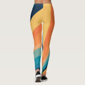Retro-Sonnenstrahlen Leggings (Rückseite)