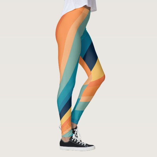 Retro-Sonnenstrahlen Leggings (Rechts)
