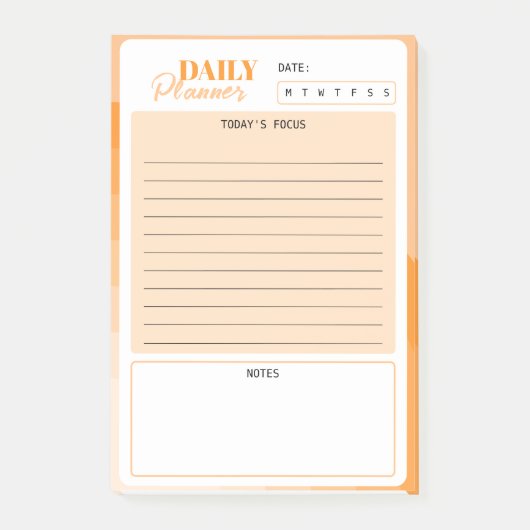 Retro-Sonnenstrahlen-Mini-Tagesplaner Post-it Klebezettel (Vorderseite)