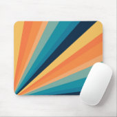 Retro-Sonnenstrahlen Mousepad (Mit Mouse)