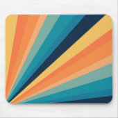 Retro-Sonnenstrahlen Mousepad (Vorne)