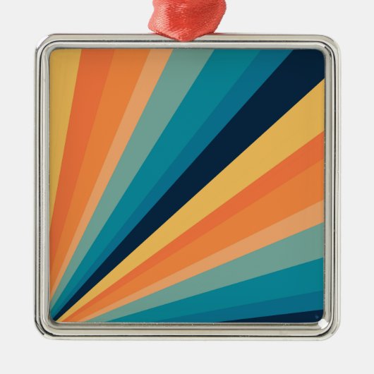 Retro-Sonnenstrahlen Ornament Aus Metall (Vorne)