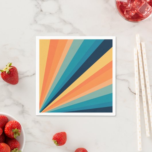 Retro-Sonnenstrahlen Serviette (Beispiel)