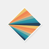 Retro-Sonnenstrahlen Serviette (Ecke)