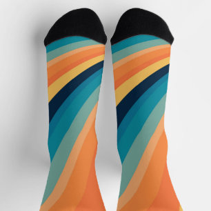 Retro-Sonnenstrahlen Socken