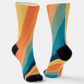 Retro-Sonnenstrahlen Socken (Gewinkelt)
