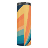 Retro-Sonnenstrahlen Thermosbecher (Rückseite)