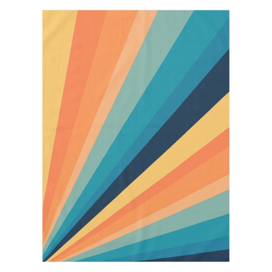 Retro-Sonnenstrahlen Tischdecke (Vorderseite)
