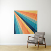 Retro-Sonnenstrahlen Wandteppich (Beispiel (Horizontal))