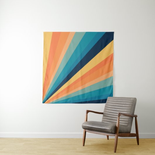 Retro-Sonnenstrahlen Wandteppich (Beispiel)