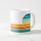 Retro Sonnenuntergang 71 Jumbo-Tasse (Vorderseite Rechts)