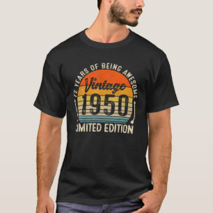 Retro Sonnenuntergang 72 Jahre Phantastisch Vintag T-Shirt