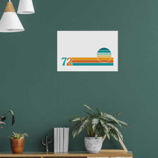 Retro-Sonnenuntergang 72 Poster (Wohnzimmer 1)