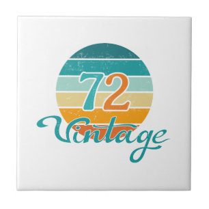Retro-Sonnenuntergang 72 Vintage-Distressed Fliese
