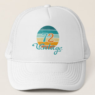 Retro-Sonnenuntergang 72 Vintage-Distressed Truckerkappe