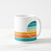 Retro Sonnenuntergang 74 Kaffeetasse (VorderseiteRechts)