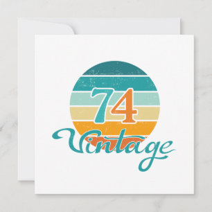Retro-Sonnenuntergang 74 Vintage-Distressed Einladung