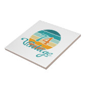 Retro-Sonnenuntergang 74 Vintage-Distressed Fliese (Seite)