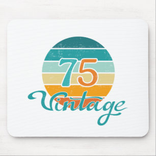 Retro-Sonnenuntergang 75 Vintage abgenutzt Mousepad