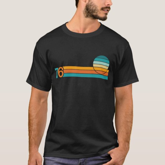 Retro Sonnenuntergang 76 T-Shirt (Vorderseite)