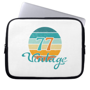 Retro Sonnenuntergang 77 Vintage abgenutzt Laptopschutzhülle