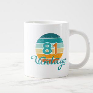 Retro Sonnenuntergang 81 Vintage abgenutzt Jumbo-Tasse