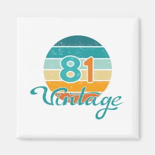Retro Sonnenuntergang 81 Vintage abgenutzt Magnet
