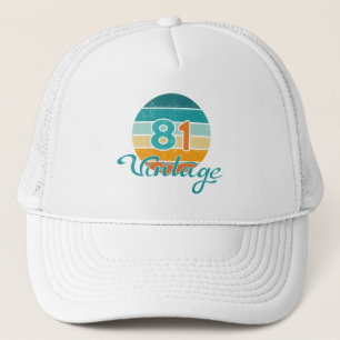 Retro-Sonnenuntergang 81 Vintage-Distressed Truckerkappe