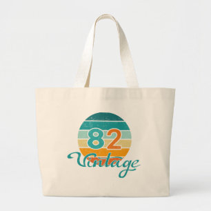 Retro-Sonnenuntergang 82 Vintage-Distressed Jumbo Stoffbeutel