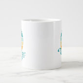 Retro Sonnenuntergang 83 Vintage abgenutzt Jumbo-Tasse (Vorderseite)