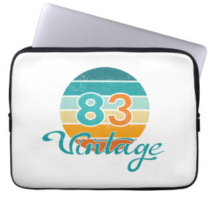 Retro Sonnenuntergang 83 Vintage abgenutzt Laptopschutzhülle
