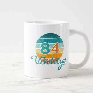 Retro Sonnenuntergang 84 Vintage abgenutzt Jumbo-Tasse