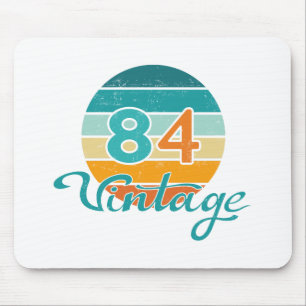 Retro Sonnenuntergang 84 Vintage abgenutzt Mousepad