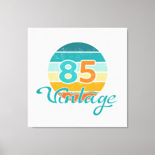 Retro-Sonnenuntergang 85 Vintage abgenutzt Leinwanddruck