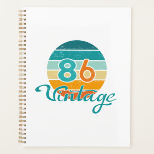 Retro-Sonnenuntergang 86 Vintage abgenutzt Planer