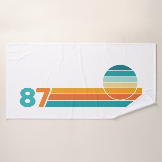 Retro-Sonnenuntergang 87 Badehandtuch (Badehandtuch)